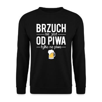 Brzuch nie jest od piwa tylko na piwo piwosz - Sweat-shirt Unisexe - noir - Devant - Alina (178cm) & Michal (187cm)