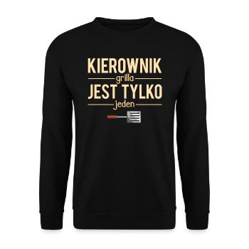 Kierownik grilla jest tylko jeden polonais humour - Sweat-shirt Unisexe - noir - Devant - Alina (178cm) & Michal (187cm)