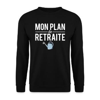 Mon plan de retraite meilleur jardinier humour - Sweat-shirt Unisexe - noir - Devant - Alina (178cm) & Michal (187cm)