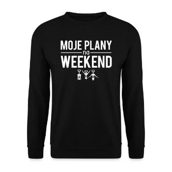 Moje plany na weekend - Sweat-shirt Unisexe - noir - Devant - Alina (178cm) & Michal (187cm)