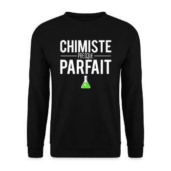 Chimiste presque parfait métier profession - Sweat-shirt Unisexe - noir - Devant - Alina (178cm) & Michal (187cm)