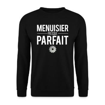 Menuisier presque parfait meilleur menuisier - Sweat-shirt Unisexe - noir - Devant - Alina (178cm) & Michal (187cm)