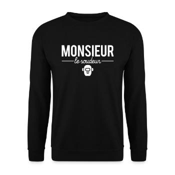 Monsieur le soudeur blague soudeur humour - Sweat-shirt Unisexe - noir - Devant - Alina (178cm) & Michal (187cm)