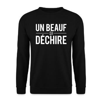 Beauf qui déchire homme beauf humour - Sweat-shirt Unisexe - noir - Devant - Alina (178cm) & Michal (187cm)