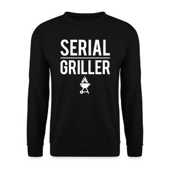 Serial griller roi du barbecue humour - Sweat-shirt Unisexe - noir - Devant - Alina (178cm) & Michal (187cm)