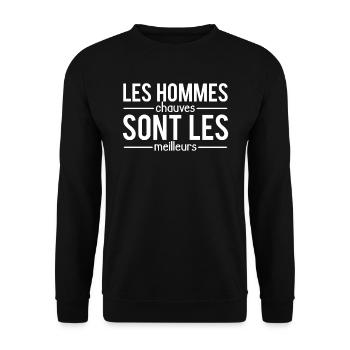 Les hommes chauves sont les meilleurs papa chauve - Sweat-shirt Unisexe - noir - Devant - Alina (178cm) & Michal (187cm)