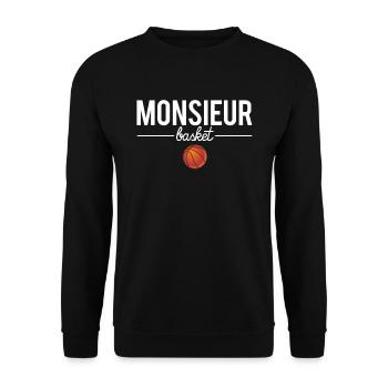 Monsieur basket blague basketball humour - Sweat-shirt Unisexe - noir - Devant - Alina (178cm) & Michal (187cm)