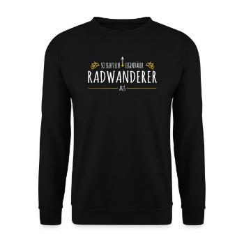 Radwanderer - Unisex Pullover - Schwarz - Vorne - Alina (178cm) & Michal (187cm)