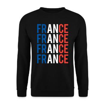 Idée cadeau français fier fierté française - Sweat-shirt Unisexe - noir - Devant - Alina (178cm) & Michal (187cm)