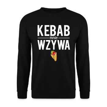 Kebab mnie wzywa polonais humour - Sweat-shirt Unisexe - noir - Devant - Alina (178cm) & Michal (187cm)