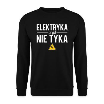 Elektryka prad nie tyka tata elektryk - Sweat-shirt Unisexe - noir - Devant - Alina (178cm) & Michal (187cm)