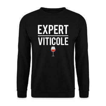 Expert viticole vin vigne vigneron humour - Sweat-shirt Unisexe - noir - Devant - Alina (178cm) & Michal (187cm)