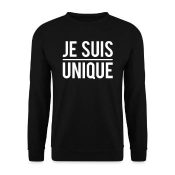 Je suis unique édition limitée humour - Sweat-shirt Unisexe - noir - Devant - Alina (178cm) & Michal (187cm)