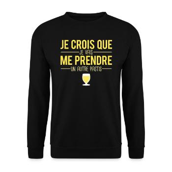 Je crois que je vais prendre un autre pastis - Sweat-shirt Unisexe - noir - Devant - Alina (178cm) & Michal (187cm)