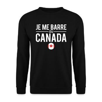 Je me barre au canada vivre au canada humour - Sweat-shirt Unisexe - noir - Devant - Alina (178cm) & Michal (187cm)