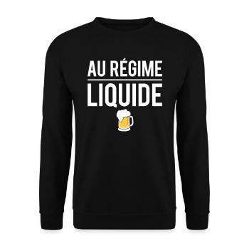 Au régime liquide blague bière apéro humour - Sweat-shirt Unisexe - noir - Devant - Alina (178cm) & Michal (187cm)