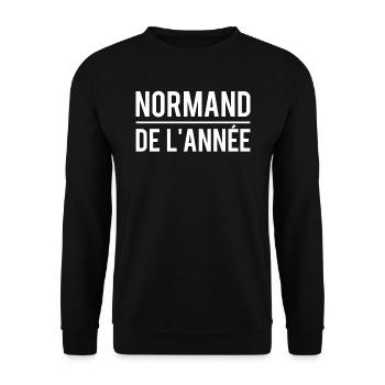 Normand de l'année normandie région france - Sweat-shirt Unisexe - noir - Devant - Alina (178cm) & Michal (187cm)