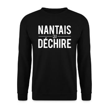 Nantais qui déchire habitant nantes ville france - Sweat-shirt Unisexe - noir - Devant - Alina (178cm) & Michal (187cm)