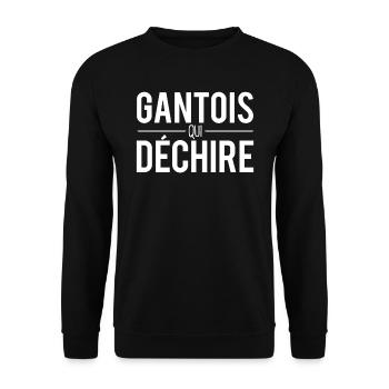 Gantois qui déchire habitant gand ville belgique - Sweat-shirt Unisexe - noir - Devant - Alina (178cm) & Michal (187cm)