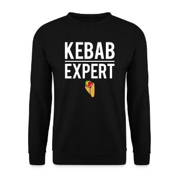 Kebab expert salade tomate oignon oui chef - Sweat-shirt Unisexe - noir - Devant - Alina (178cm) & Michal (187cm)