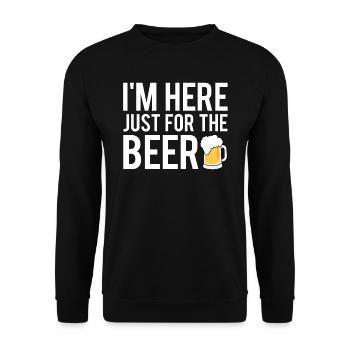 Je suis ici juste pour la bière pression apéro - Sweat-shirt Unisexe - noir - Devant - Alina (178cm) & Michal (187cm)