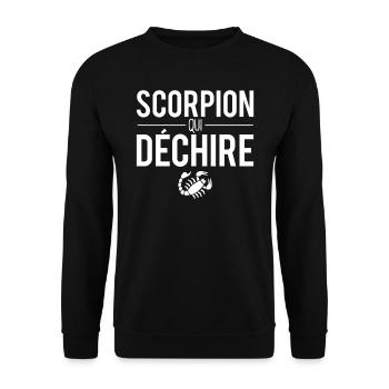 Scorpion qui déchire signe astrologique horoscope - Sweat-shirt Unisexe - noir - Devant - Alina (178cm) & Michal (187cm)