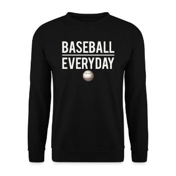 Baseball tous les jours passionné baseball sport - Sweat-shirt Unisexe - noir - Devant - Alina (178cm) & Michal (187cm)