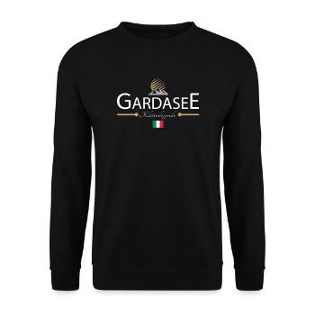 Gardasee Klettern - Unisex Pullover - Schwarz - Vorne - Alina (178cm) & Michal (187cm)