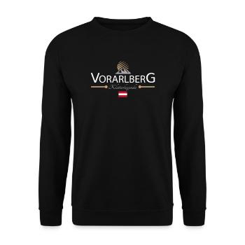 Klettern Vorarlberg - Unisex Pullover - Schwarz - Vorne - Alina (178cm) & Michal (187cm)