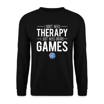 J'ai juste besoin de jeux de société passion - Sweat-shirt Unisexe - noir - Devant - Alina (178cm) & Michal (187cm)