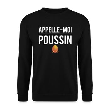 Appelle moi poussin blague couple humour - Sweat-shirt Unisexe - noir - Devant - Alina (178cm) & Michal (187cm)