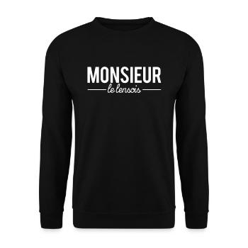 Monsieur le lensois habitant lens ville france - Sweat-shirt Unisexe - noir - Devant - Alina (178cm) & Michal (187cm)