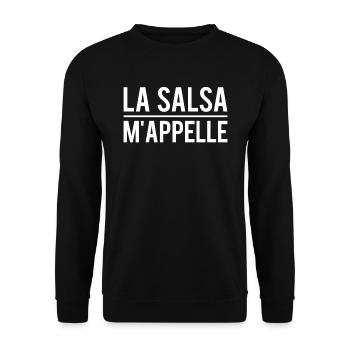 La salsa m'appelle danseur salsa humour - Sweat-shirt Unisexe - noir - Devant - Alina (178cm) & Michal (187cm)
