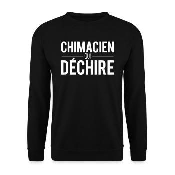 Chimacien qui déchire habitant chimay belgique - Sweat-shirt Unisexe - noir - Devant - Alina (178cm) & Michal (187cm)