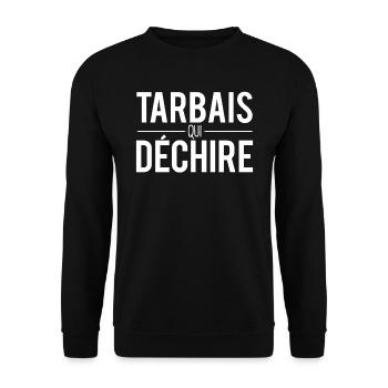 Tarbais qui déchire habitant tarbes ville france - Sweat-shirt Unisexe - noir - Devant - Alina (178cm) & Michal (187cm)