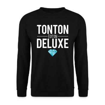 Tonton édition deluxe meilleur tonton humour - Sweat-shirt Unisexe - noir - Devant - Alina (178cm) & Michal (187cm)