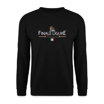 Finale Ligure Klettern - Unisex Pullover - Schwarz - Vorne - Alina (178cm) & Michal (187cm)