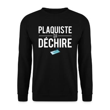 Plaquiste qui déchire blague métier humour - Sweat-shirt Unisexe - noir - Devant - Alina (178cm) & Michal (187cm)