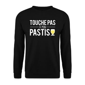 Touche pas à mon pastis blague pastis humour - Sweat-shirt Unisexe - noir - Devant - Alina (178cm) & Michal (187cm)