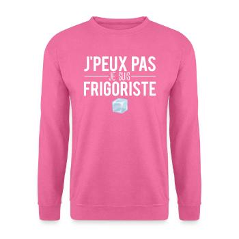 J'peux pas je suis frigoriste métier profession - Sweat-shirt Unisexe - rose - Devant