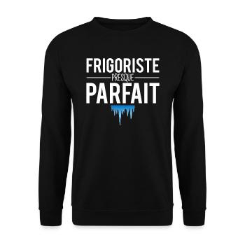 Frigoriste presque parfait blague métier humour - Sweat-shirt Unisexe - noir - Devant - Alina (178cm) & Michal (187cm)