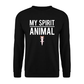 My spirit animal axolotl animal totem - Sweat-shirt Unisexe - noir - Devant - Alina (178cm) & Michal (187cm)
