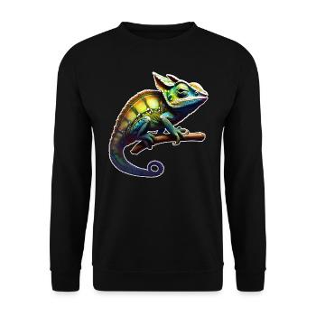Caméléon camouflage cool - Sweat-shirt Unisexe - noir - Devant - Alina (178cm) & Michal (187cm)