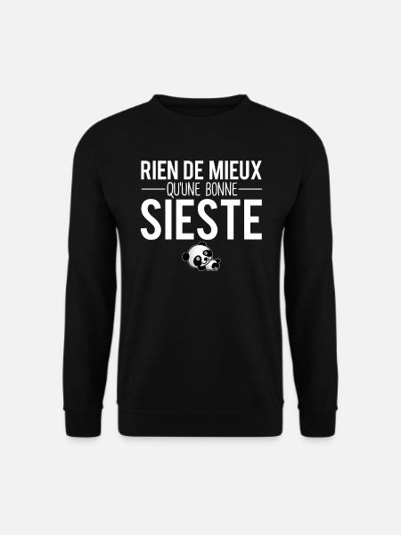 Rien de mieux qu'une bonne sieste flemme humour - Sweat-shirt Unisexe - noir