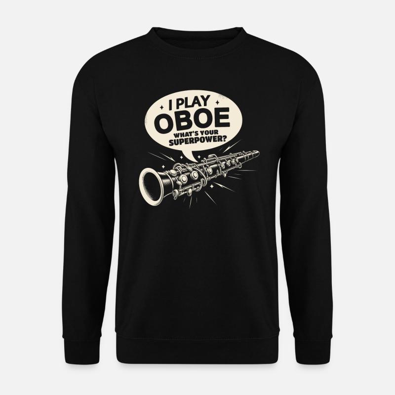 Oboe Oboistin Oboist - Unisex Pullover - Schwarz