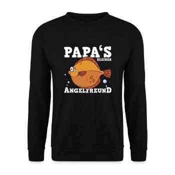 Papas Angelfreund - Unisex Pullover - Schwarz - Vorne - Alina (178cm) & Michal (187cm)