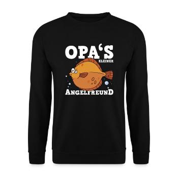 Opas Angelfreund - Unisex Pullover - Schwarz - Vorne - Alina (178cm) & Michal (187cm)