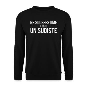 Ne sous estime jamais un sudiste humour - Sweat-shirt Unisexe - noir - Devant - Alina (178cm) & Michal (187cm)