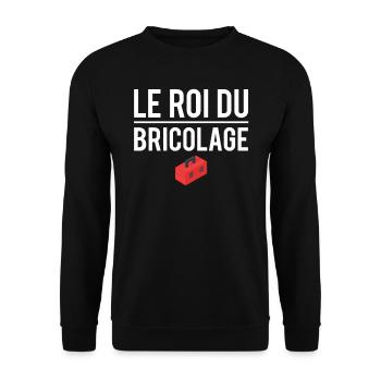 Le roi du bricolage cadeau papa bricoleur humour - Sweat-shirt Unisexe - noir - Devant - Alina (178cm) & Michal (187cm)