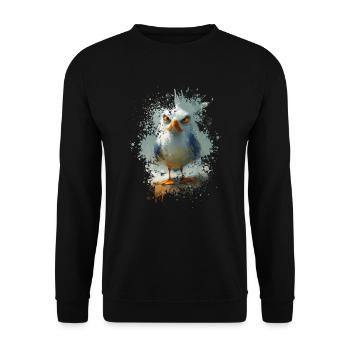 Ostsee Möwe - Unisex Pullover - Schwarz - Vorne - Alina (178cm) & Michal (187cm)